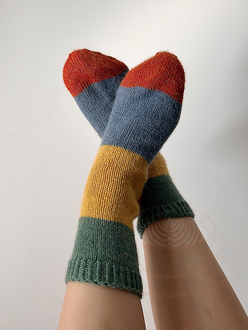 Coloured knitted socks изображение 6