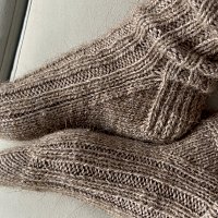 Basic cold weather home wool socks